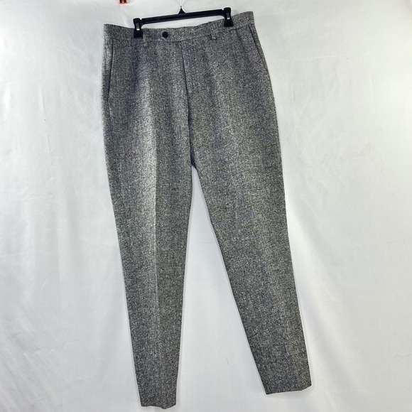 Banana Republic Other - Banana Republic 34x34 Tailored Fit Grey Wool Blend Tweed Trousers Academia Work